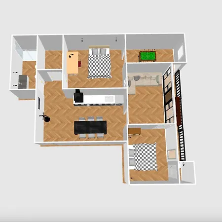 Spacious 4 Apartment, 8min Walk To Old Town, Free Parking, New